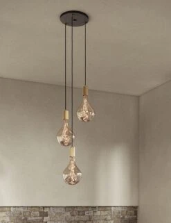 Triple Pendant Light With Voronoi II By Tala -KIRA Lighting Shop CP BLK SET TRI OP 02 8 1