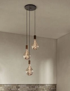 Triple Pendant Light With Voronoi II By Tala -KIRA Lighting Shop CP BLK SET TRI WP 02 8 1