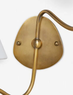 Magdalene Double Sconce -KIRA Lighting Shop MagdaleneDoubleSconceBrass WhiteShade 0019