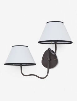 Magdalene Double Sconce -KIRA Lighting Shop MagdaleneDoubleSconceBronze BlackRimShade 12754
