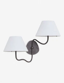 Magdalene Double Sconce -KIRA Lighting Shop MagdaleneDoubleSconceBronze WhiteShade 12750