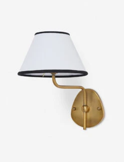 Magdalene Single Sconce -KIRA Lighting Shop MagdaleneSconceBrass BlackRimShade 12766