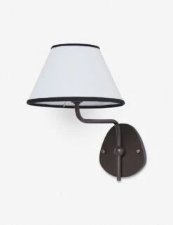 Magdalene Single Sconce -KIRA Lighting Shop MagdaleneSconceBronze BlackRimShade 0022