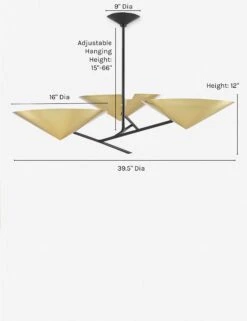 Nari Chandelier -KIRA Lighting Shop nari 3 light chandelier aged brass