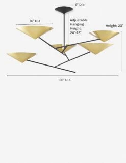 Nari Chandelier -KIRA Lighting Shop nari 5 light chandelier aged brass